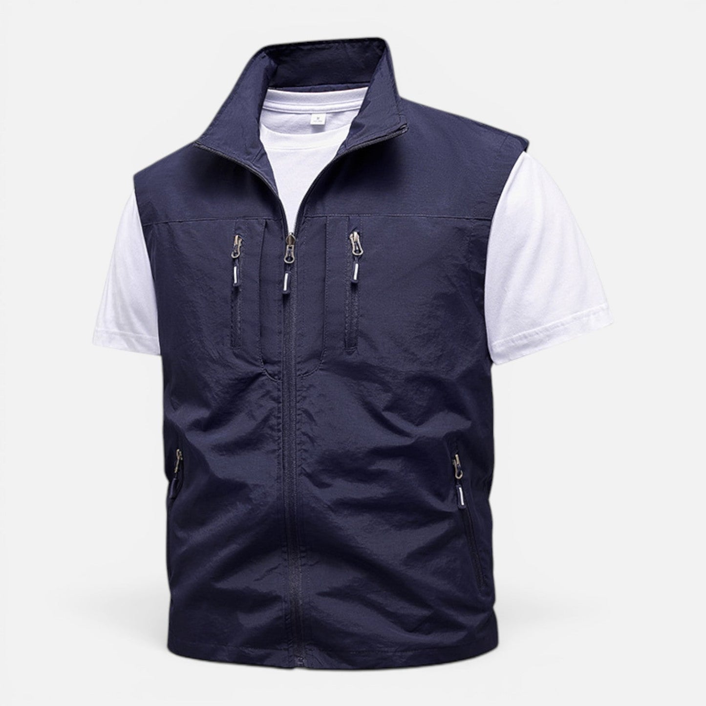 Men's Multi-Pocket Utility Gilet | Lightweight | Zip Front | Outdoor Workwear Vest | Steven & Levon