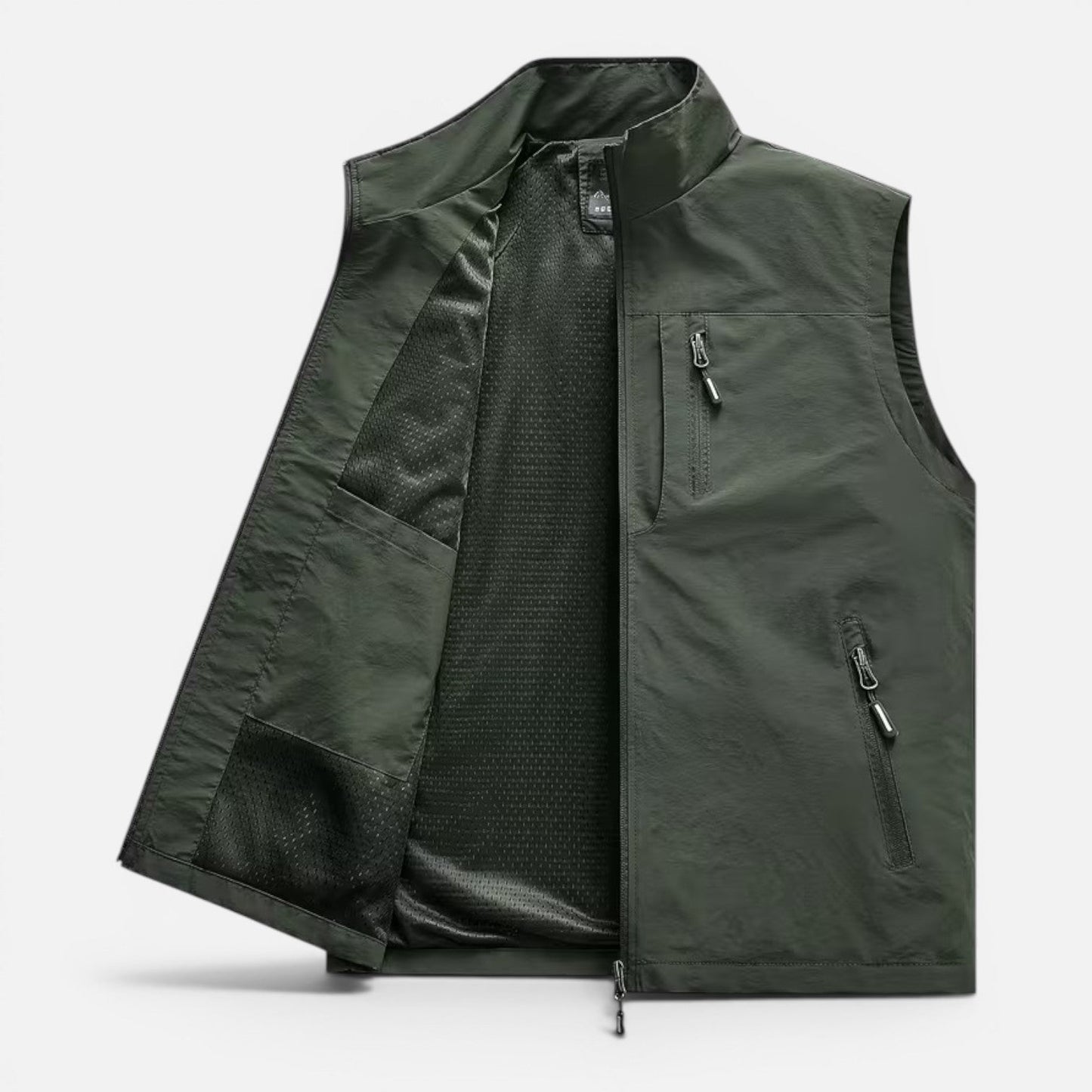 Men's Multi-Pocket Utility Gilet | Lightweight | Zip Front | Outdoor Workwear Vest | Steven & Levon