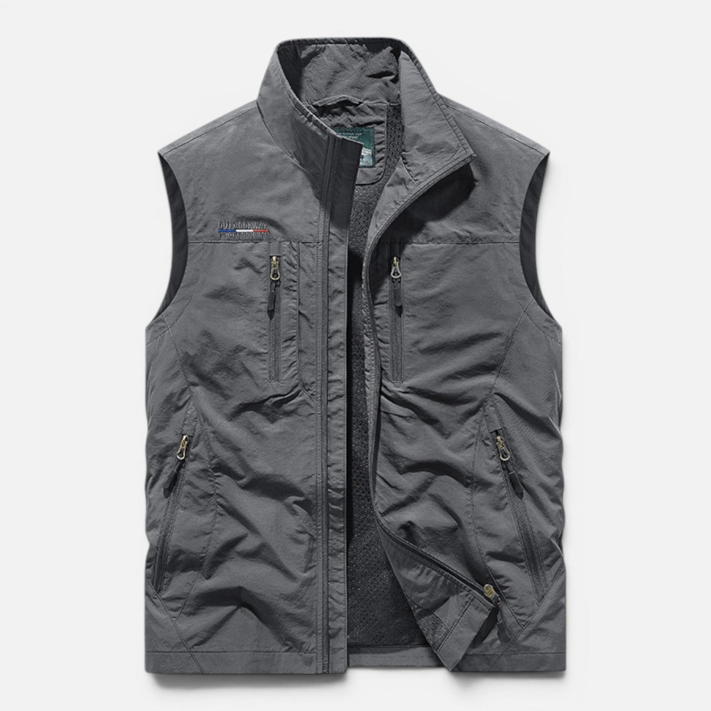Men's Outdoor Utility Vest | Lightweight | Zip Pockets | Breathable | Fishing Hiking | Steven & Levon