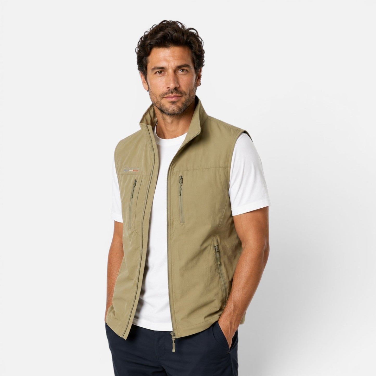 Men's Outdoor Utility Vest | Lightweight | Zip Pockets | Breathable | Fishing Hiking | Steven & Levon
