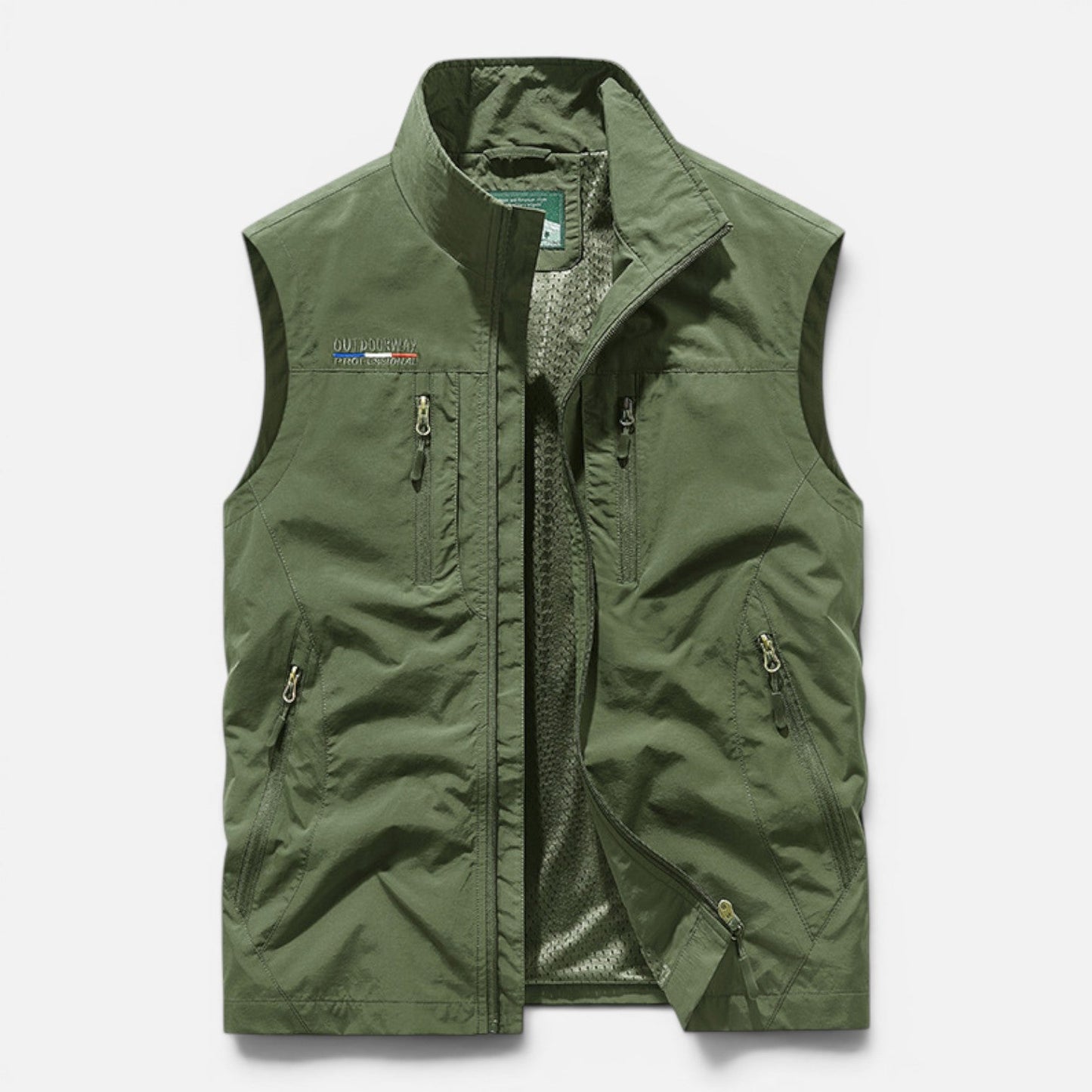 Men's Outdoor Utility Vest | Lightweight | Zip Pockets | Breathable | Fishing Hiking | Steven & Levon
