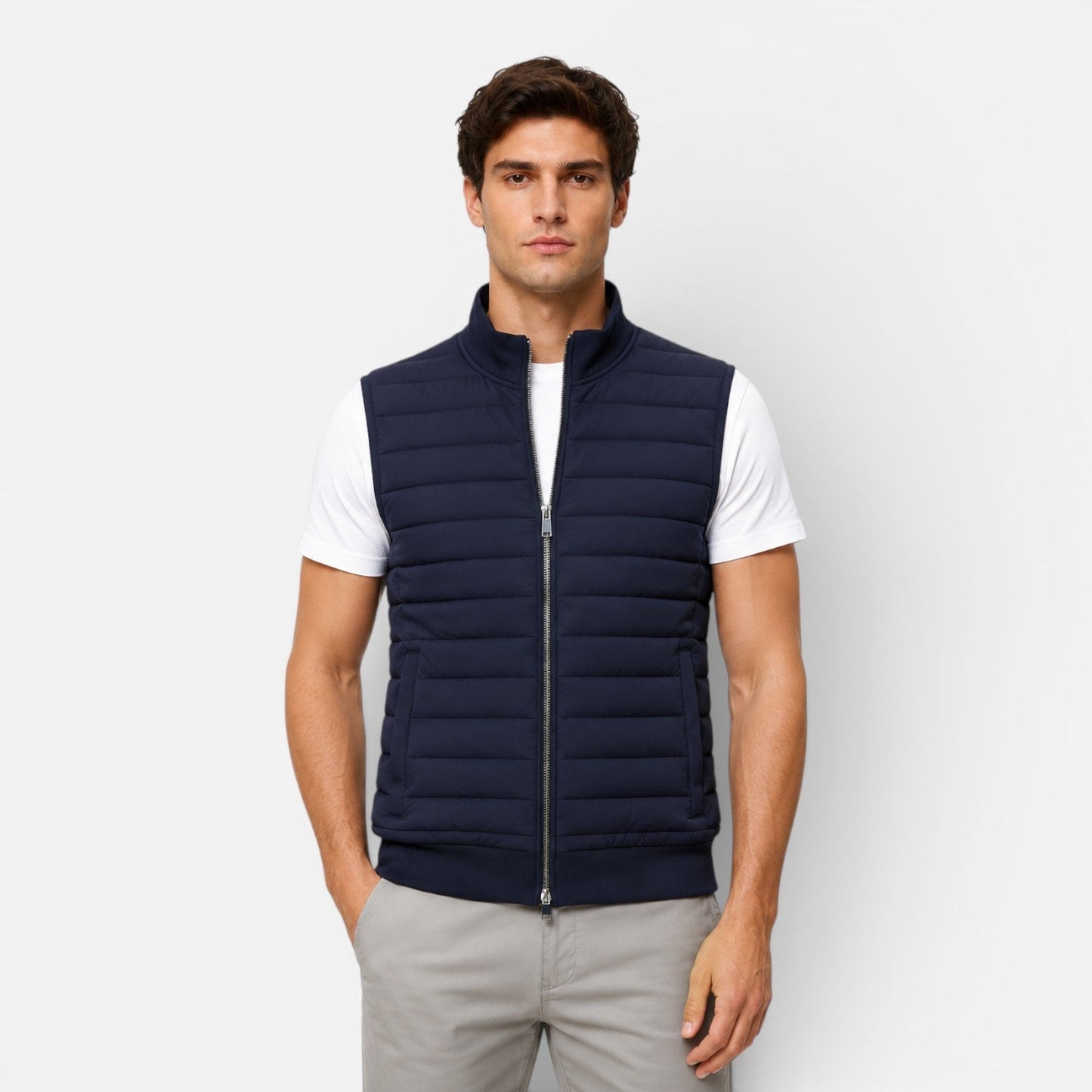 Men's Quilted Gilet Vest | Lightweight | Zip Front | Insulated | Smart Casual Outerwear | Steven & Levon