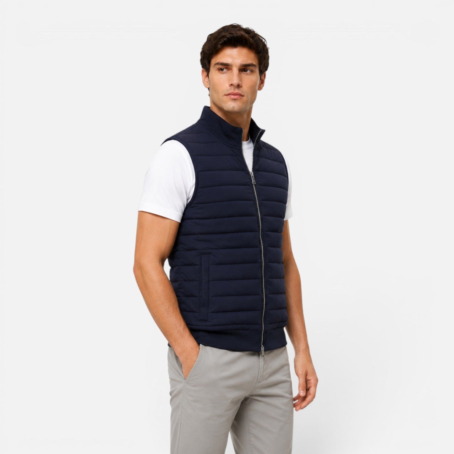 Men's Quilted Gilet Vest | Lightweight | Zip Front | Insulated | Smart Casual Outerwear | Steven & Levon