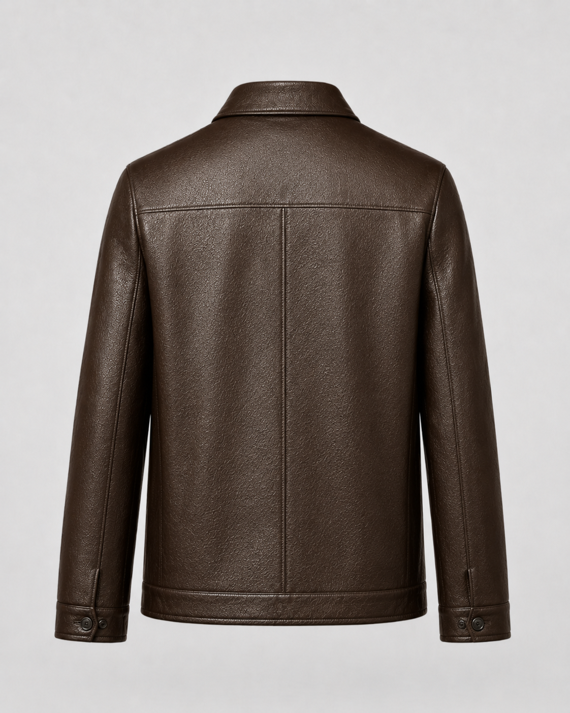 Men's PU Leather Jacket | Classic Collar | Zip Front | Lightweight | Smart Casual Outerwear | Steven & Levon