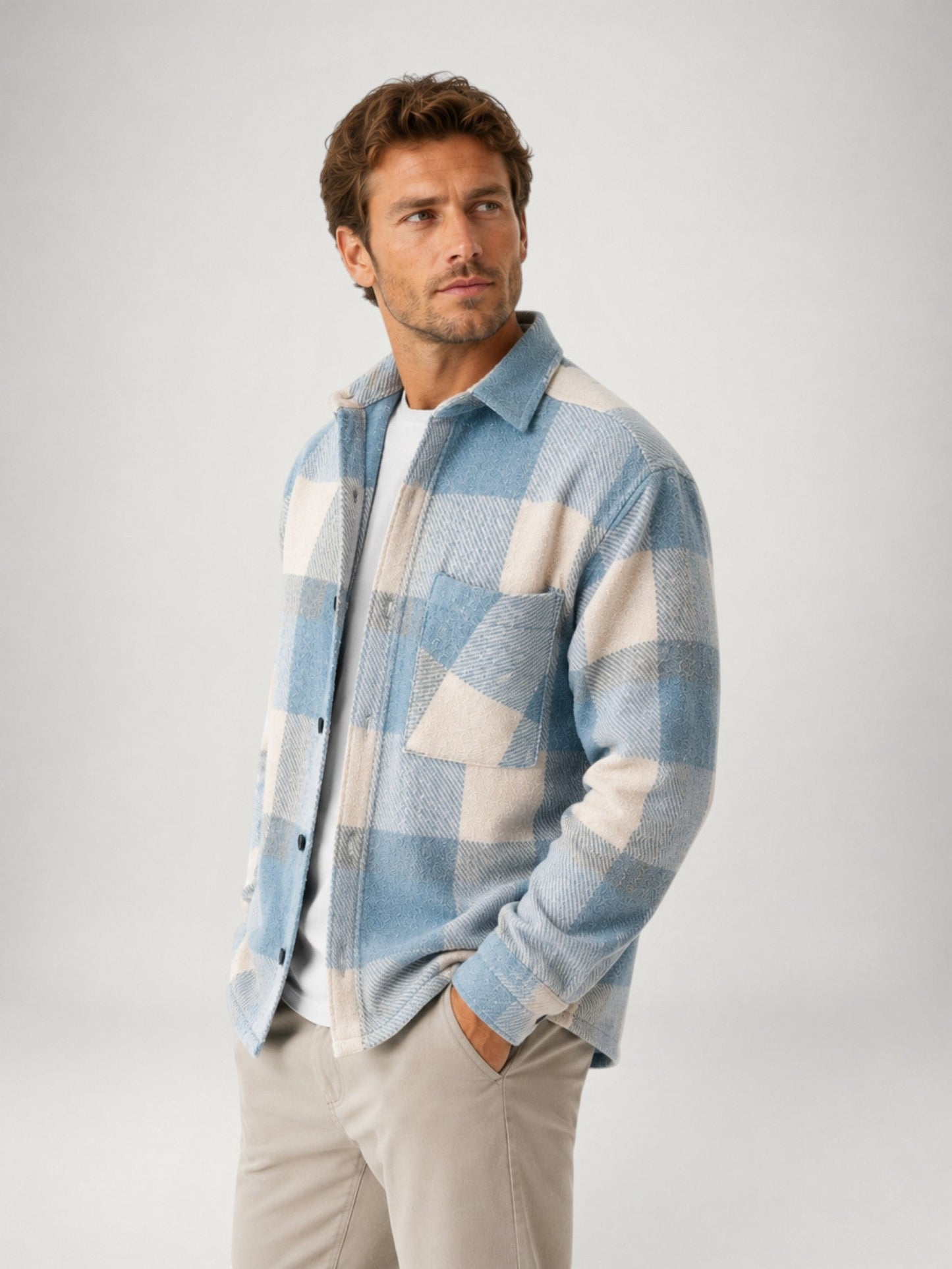 Men's Plaid Flannel Shirt | Long Sleeve | Button Up Overshirt | Brushed Cotton | Casual | Steven & Levon