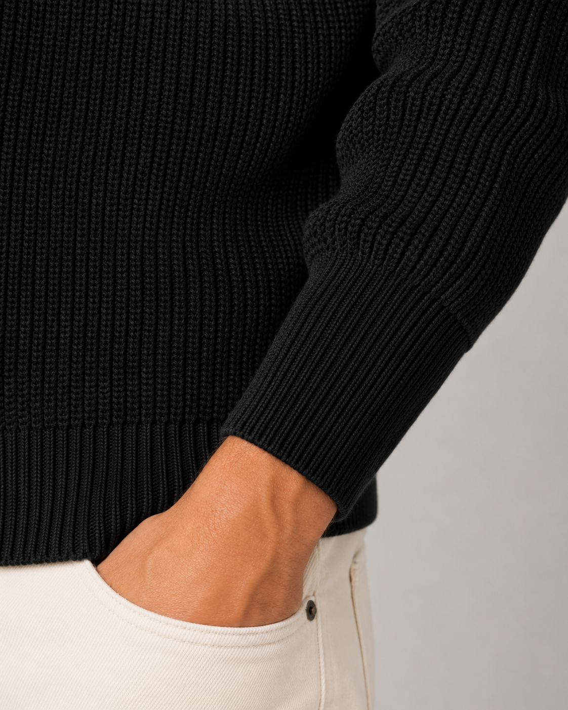 Men's Quarter Zip Ribbed Knit Sweater | Mock Neck | Long Sleeve | Warm Pullover | Steven & Levon