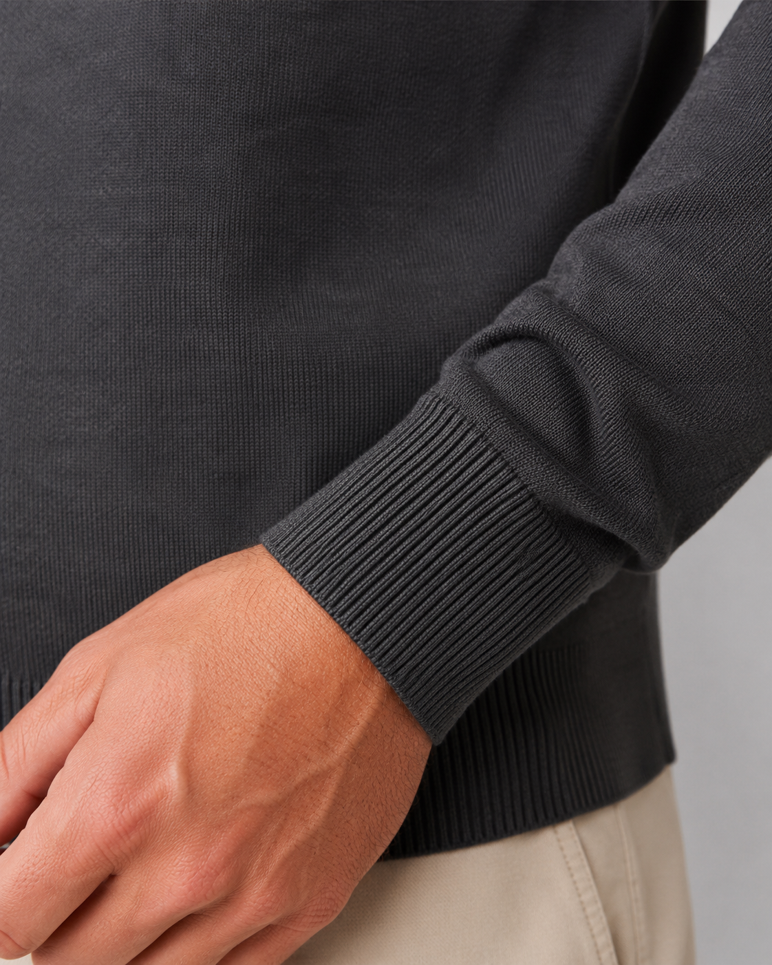 Men's Quarter Zip Knit Sweater | Long Sleeve | Soft Knit Pullover | Smart Casual | Steven & Levon