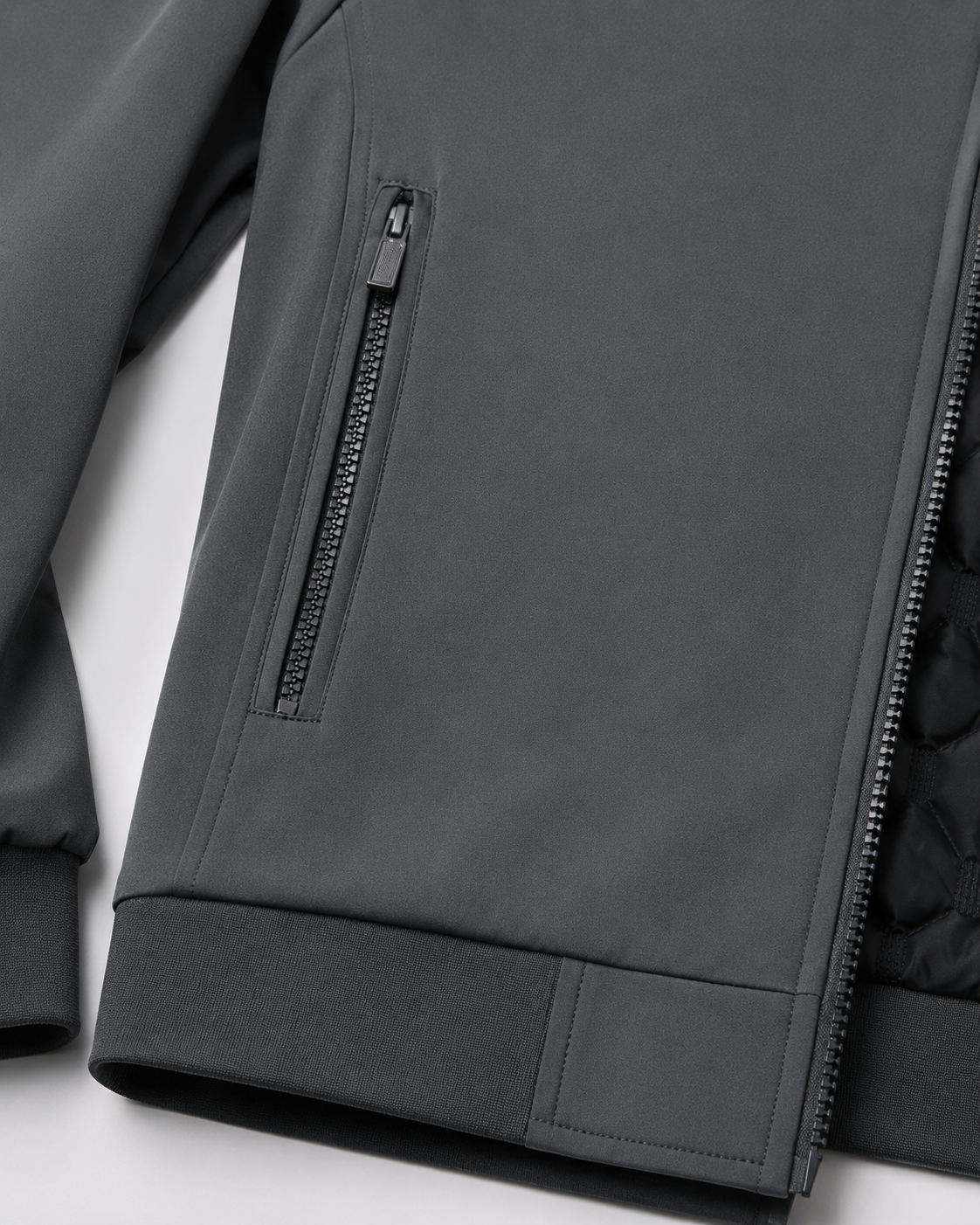 Men's Quilted Stand Collar Jacket | Lightweight Insulated | Zip Front | Smart Casual Outerwear | Steven & Levon