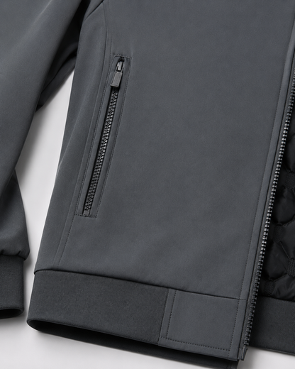 Men's Quilted Stand Collar Jacket | Lightweight Insulated | Zip Front | Smart Casual Outerwear | Steven & Levon