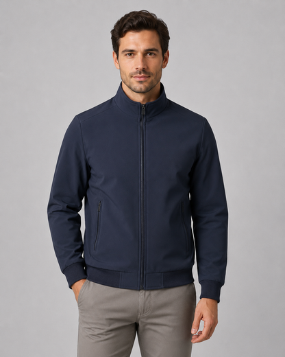 Men's Quilted Stand Collar Jacket | Lightweight Insulated | Zip Front | Smart Casual Outerwear | Steven & Levon