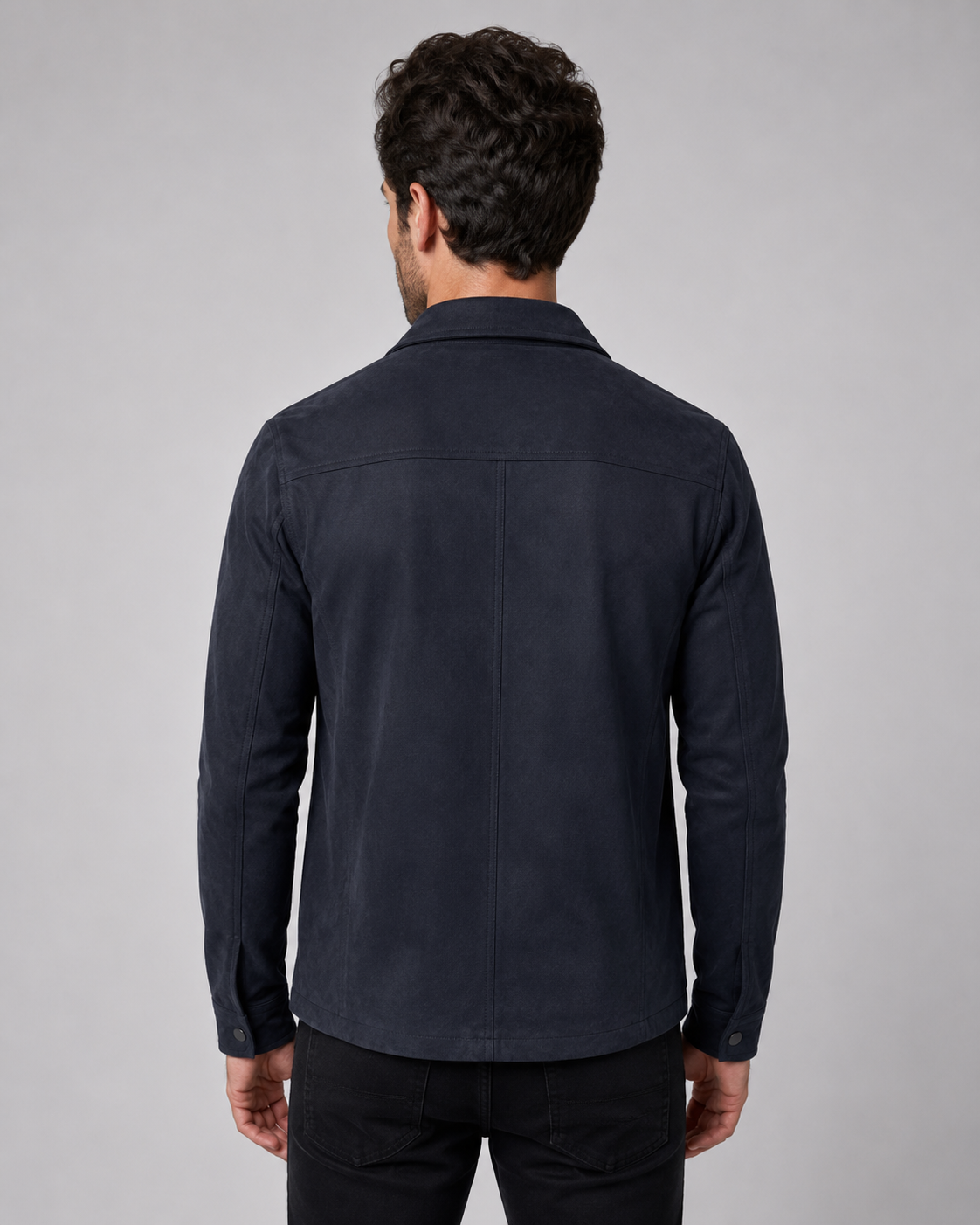 Men's Suede Overshirt Jacket | Slim Fit | Button Front | Utility Shirt Jacket | Steven & Levon