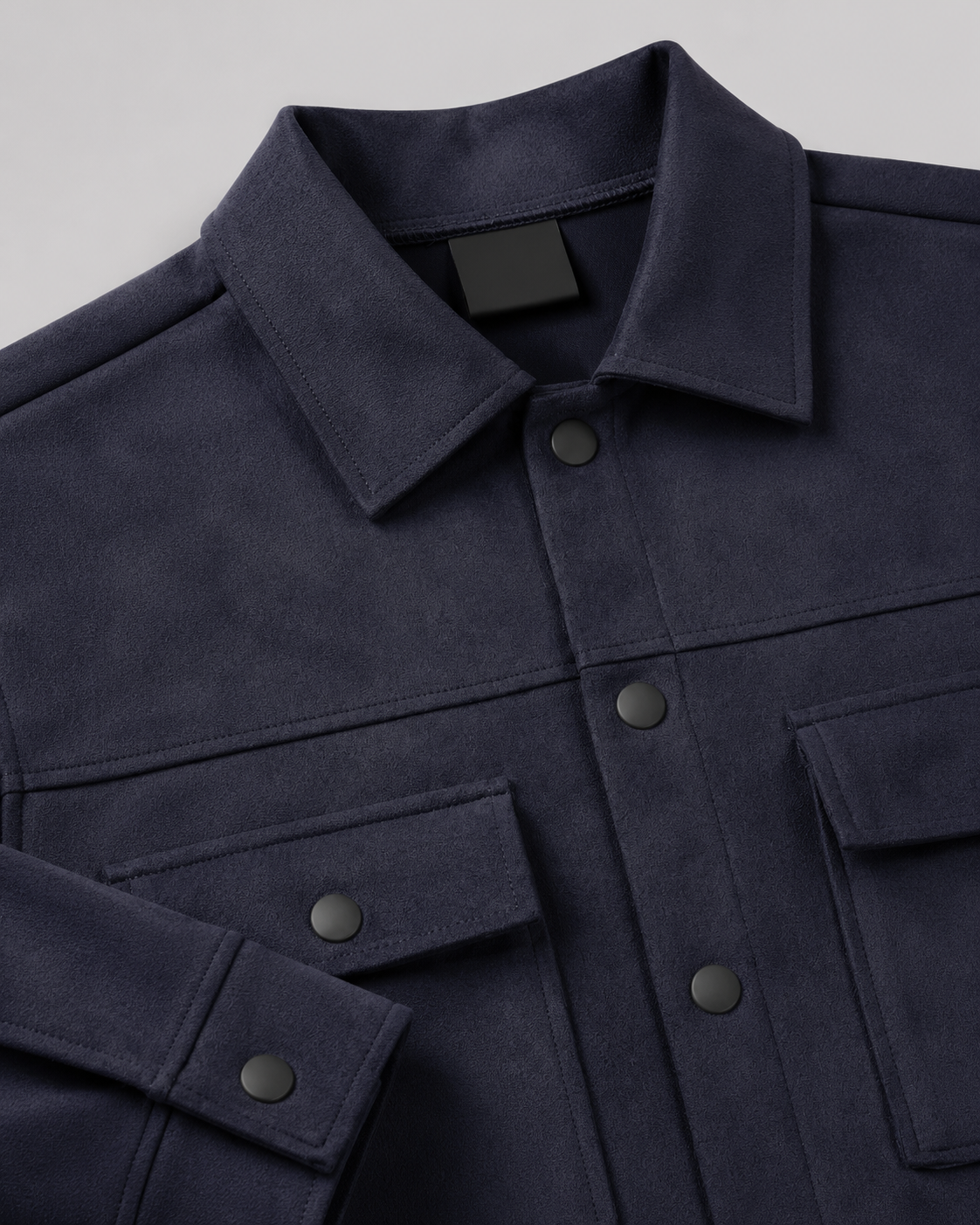Men's Suede Overshirt Jacket | Slim Fit | Button Front | Utility Shirt Jacket | Steven & Levon