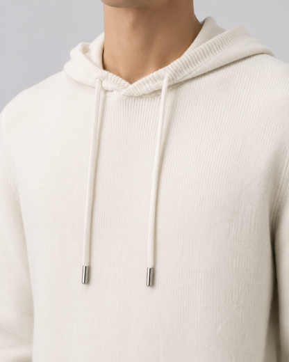 Men's Wool Hoodie | Soft Knit | Pullover Sweater | Long Sleeve | Warm Casual Layer | Steven & Levon