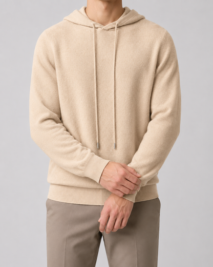 Men's Wool Hoodie | Soft Knit | Pullover Sweater | Long Sleeve | Warm Casual Layer | Steven & Levon