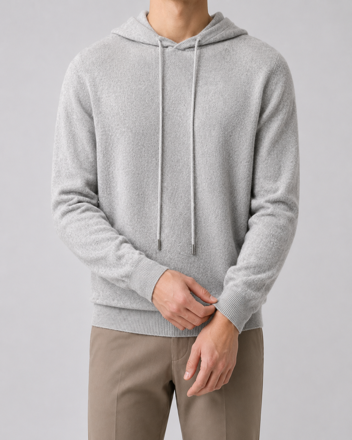 Men's Wool Hoodie | Soft Knit | Pullover Sweater | Long Sleeve | Warm Casual Layer | Steven & Levon
