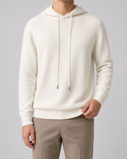 Men's Wool Hoodie | Soft Knit | Pullover Sweater | Long Sleeve | Warm Casual Layer | Steven & Levon