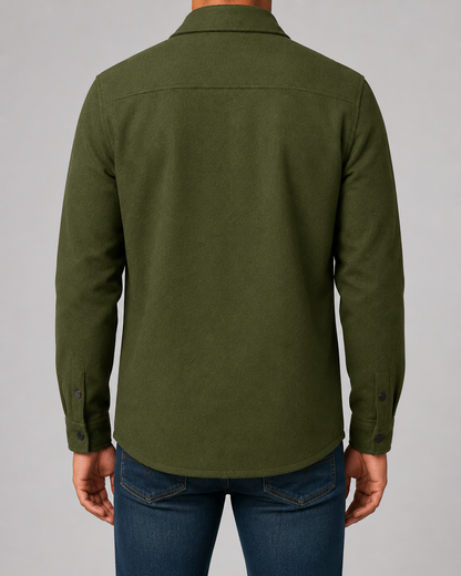Men's Wool Blend Overshirt Jacket | Button Front | Utility Shirt Jacket | Smart Casual | Steven & Levon