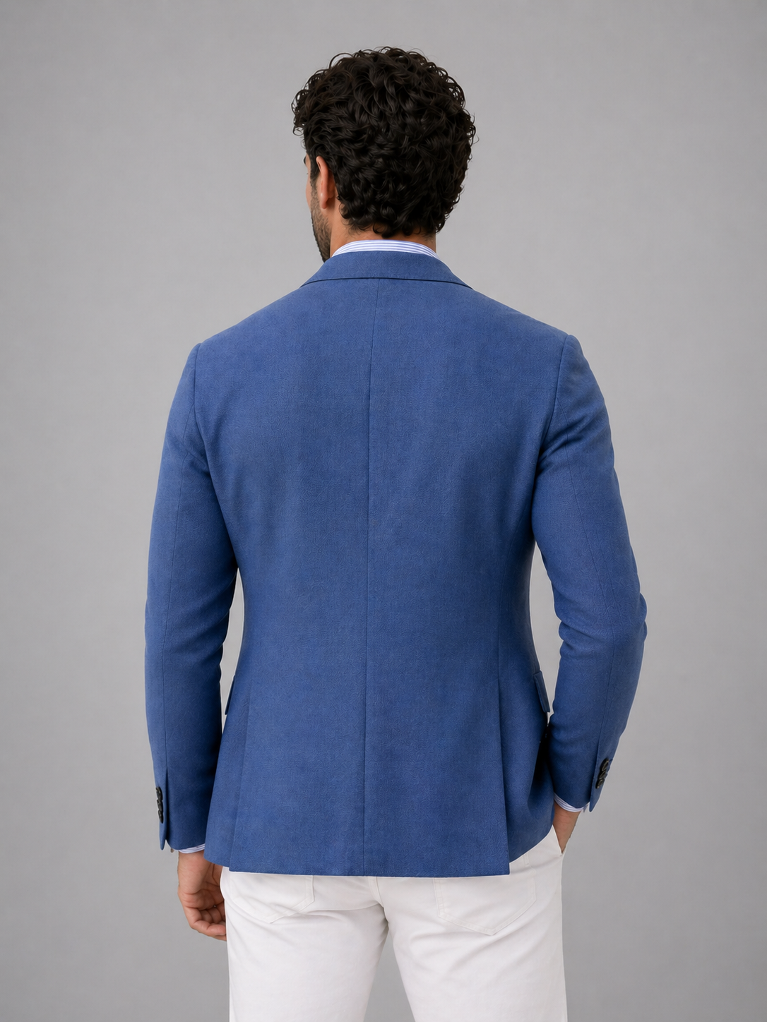 Men's Tailored Knit Blazer | Smart Casual | Lightweight Stretch | Button Front | Steven & Levon