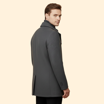 Men's Tailored Coat | Elegant Fit | Smart Formal Overcoat | Classic Style | Steven & Levon