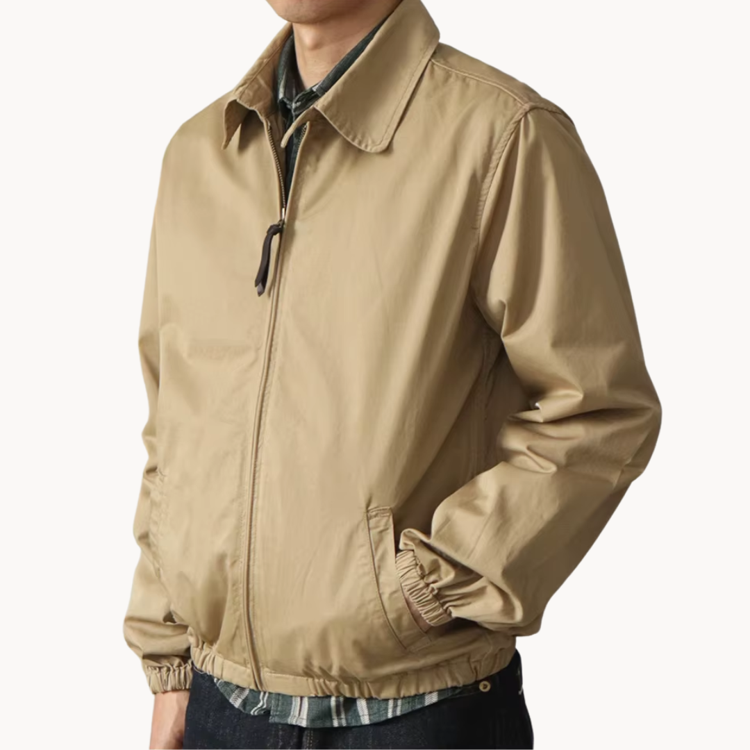 Men's Boxy Casual Jacket | Zip-Up Jacket Men | Relaxed Fit | Lightweight Everyday Outerwear | Steven & Levon