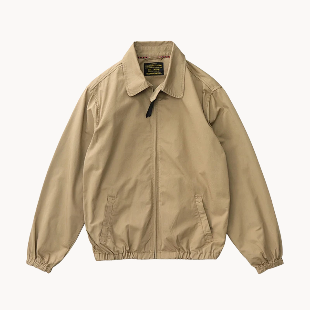 Men's Boxy Casual Jacket | Zip-Up Jacket Men | Relaxed Fit | Lightweight Everyday Outerwear | Steven & Levon