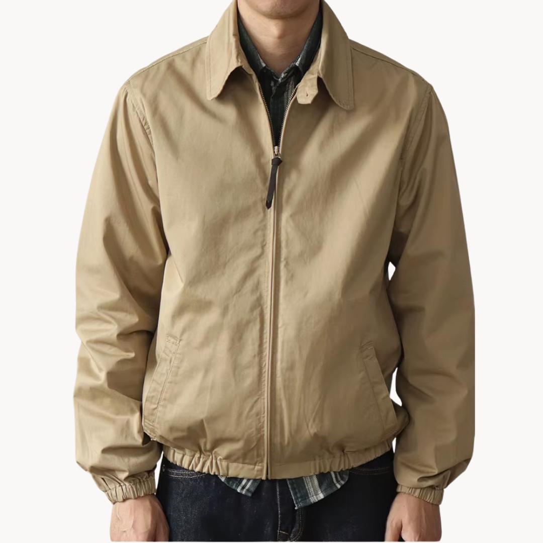 Men's Boxy Casual Jacket | Zip-Up Jacket Men | Relaxed Fit | Lightweight Everyday Outerwear | Steven & Levon