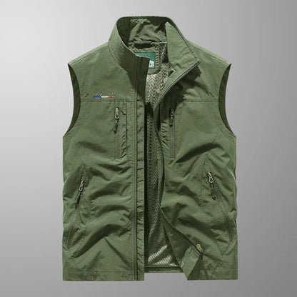 Men's Breathable Cargo Bodywarmer Vest | Utility Gilet | Multi-Pocket | Lightweight | Steven & Levon