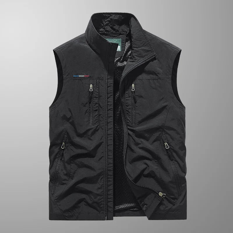 Men's Breathable Cargo Bodywarmer Vest | Utility Gilet | Multi-Pocket | Lightweight | Steven & Levon