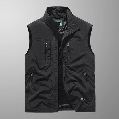 Men's Breathable Cargo Bodywarmer Vest | Utility Gilet | Multi-Pocket | Lightweight | Steven & Levon