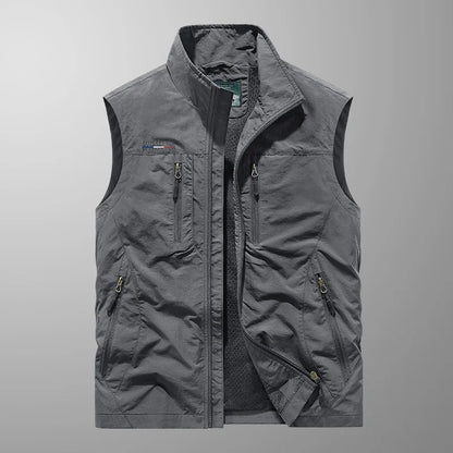 Men's Breathable Cargo Bodywarmer Vest | Utility Gilet | Multi-Pocket | Lightweight | Steven & Levon