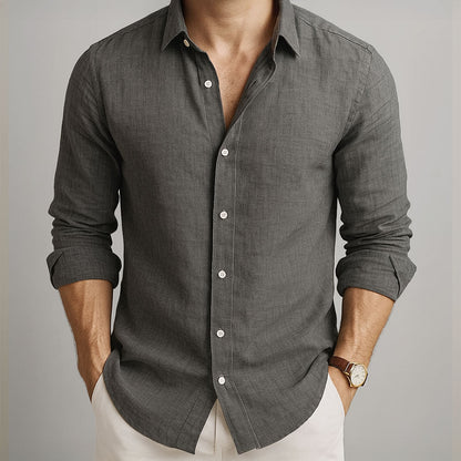 Men's Breathable Linen Shirt | Men | Linen Blend | Lightweight Breathable Casual Summer Button-Up | Steven & Levon