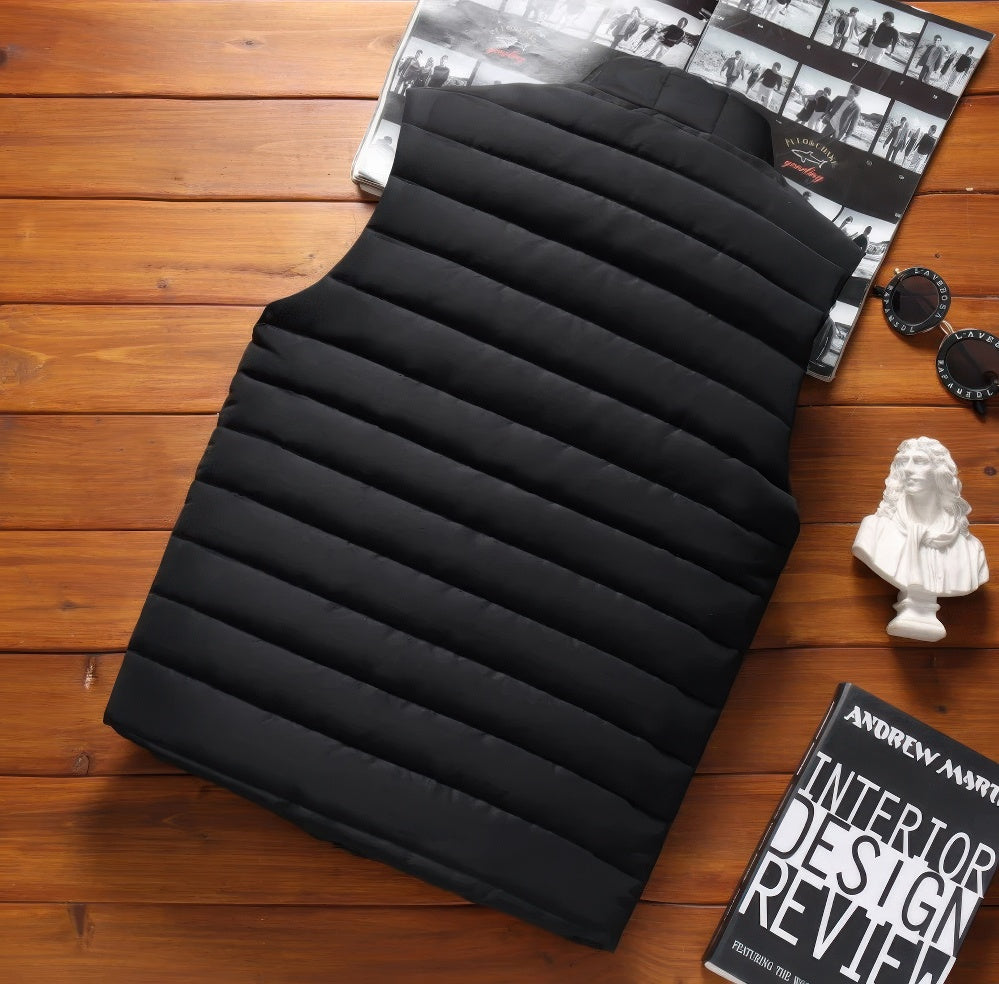 Men's Casual Bodywarmer Vest | Quilted Gilet | Zip Front | Lightweight Warm | Steven & Levon