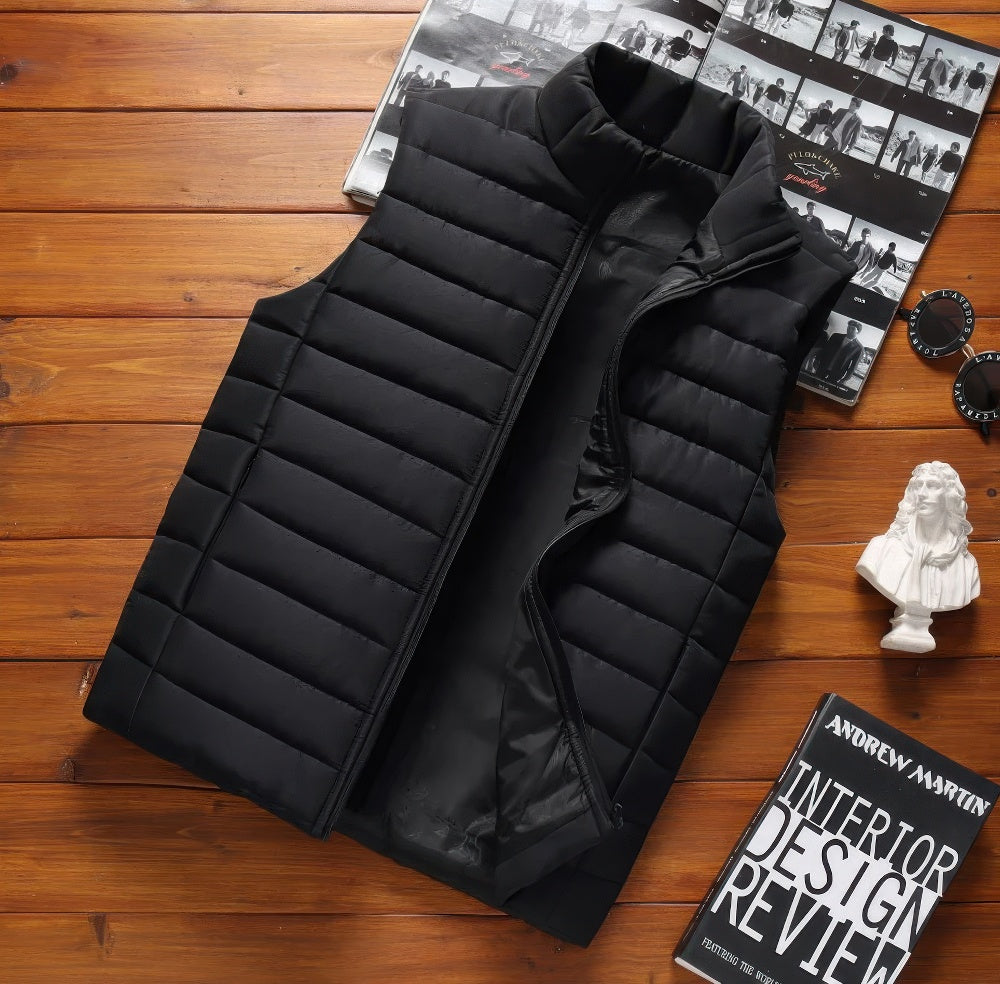 Men's Casual Bodywarmer Vest | Quilted Gilet | Zip Front | Lightweight Warm | Steven & Levon
