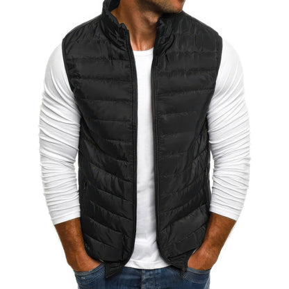 Men's Casual Bodywarmer Vest | Quilted Gilet | Zip Front | Lightweight Warm | Steven & Levon