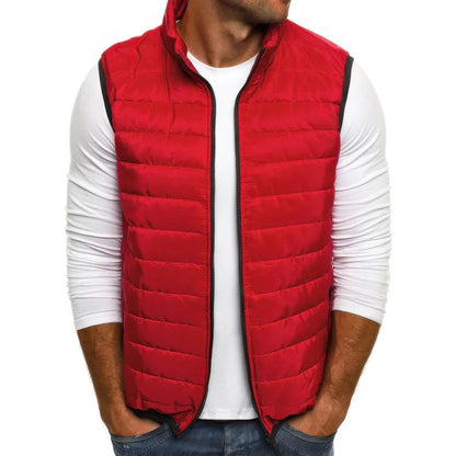 Men's Casual Bodywarmer Vest | Quilted Gilet | Zip Front | Lightweight Warm | Steven & Levon