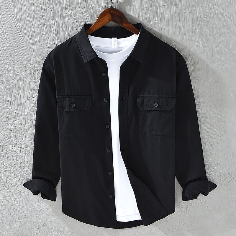 Men's Cotton Casual Shirt | Cotton | Relaxed Fit Button-Up | Everyday Smart Casual | Steven & Levon