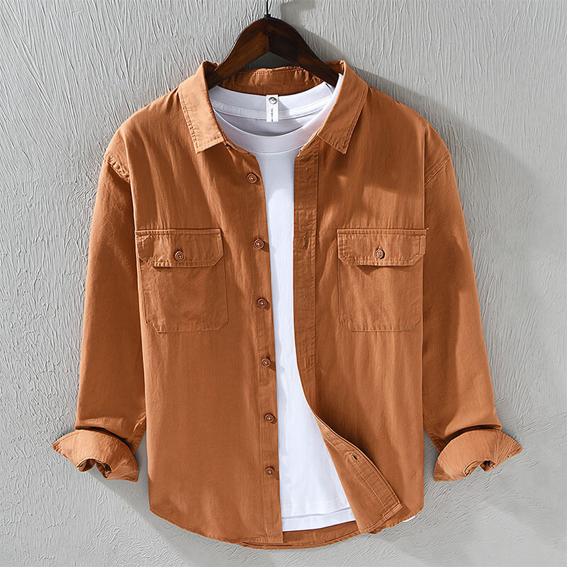 Men's Cotton Casual Shirt | Cotton | Relaxed Fit Button-Up | Everyday Smart Casual | Steven & Levon