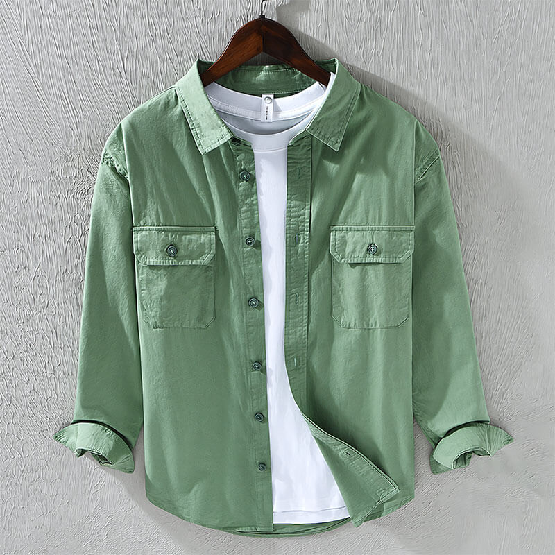 Men's Cotton Casual Shirt | Cotton | Relaxed Fit Button-Up | Everyday Smart Casual | Steven & Levon