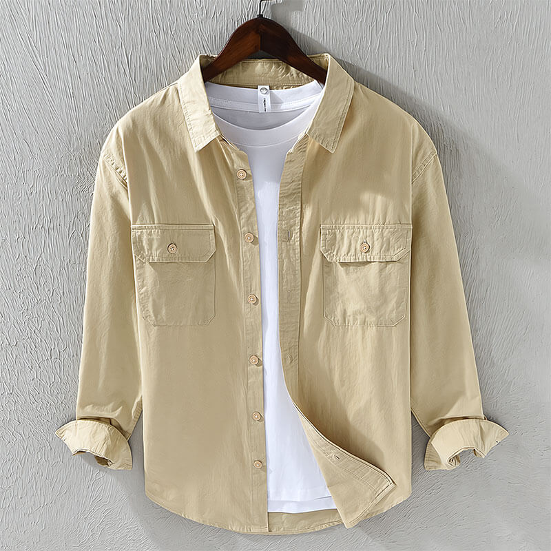 Men's Cotton Casual Shirt | Cotton | Relaxed Fit Button-Up | Everyday Smart Casual | Steven & Levon