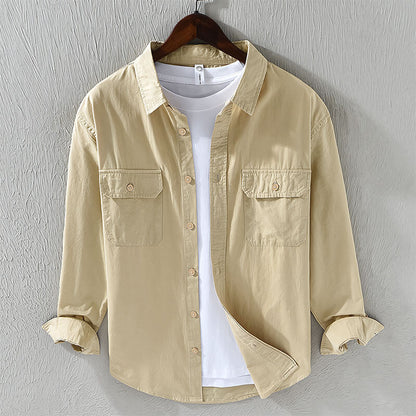Men's Cotton Casual Shirt | Cotton | Relaxed Fit Button-Up | Everyday Smart Casual | Steven & Levon