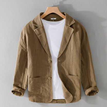 Men's Casual Linen Jacket | Men | Lightweight Linen Blend | Smart Casual | Steven & Levon
