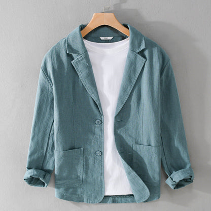 Men's Casual Linen Jacket | Men | Lightweight Linen Blend | Smart Casual | Steven & Levon