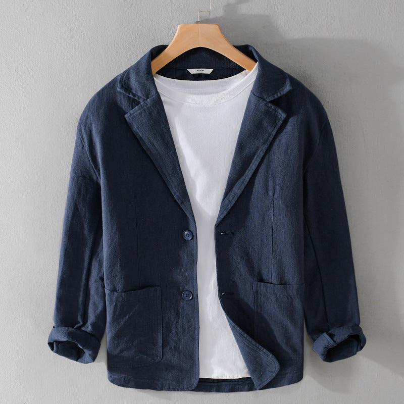 Men's Casual Linen Jacket | Men | Lightweight Linen Blend | Smart Casual | Steven & Levon