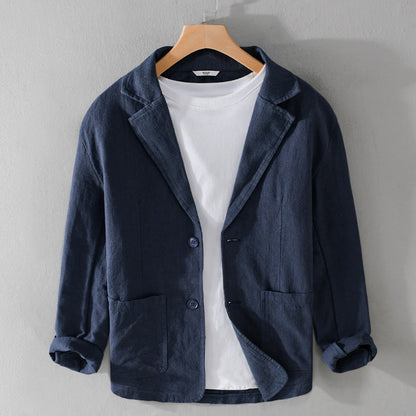 Men's Casual Linen Jacket | Men | Lightweight Linen Blend | Smart Casual | Steven & Levon