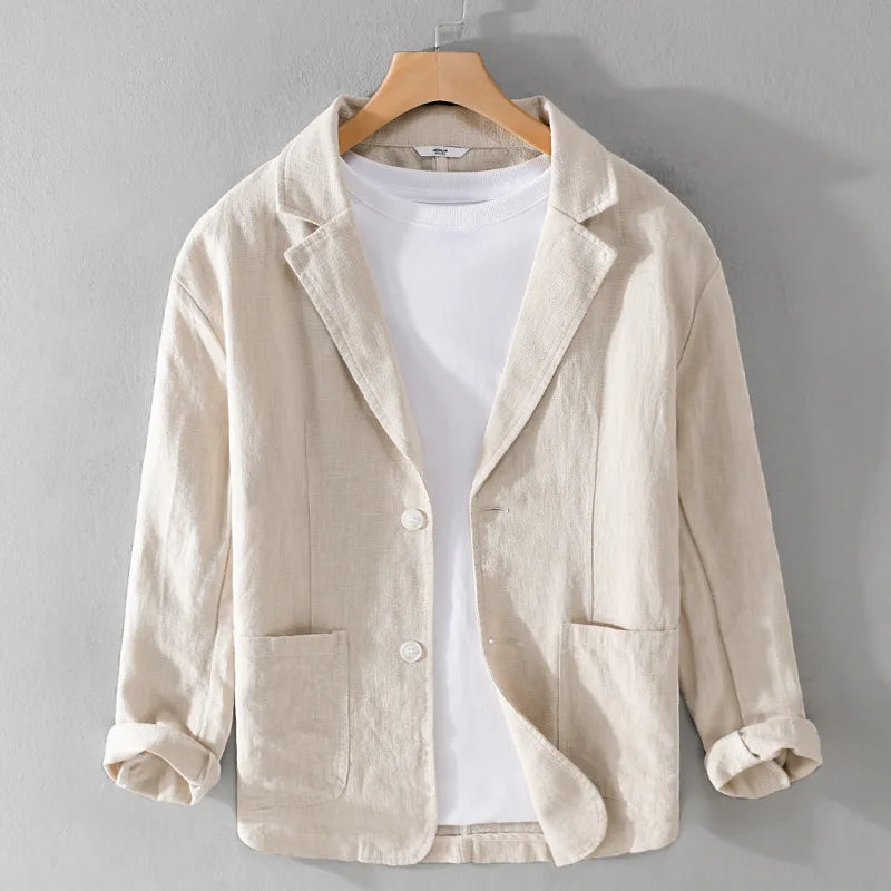 Men's Casual Linen Jacket | Men | Lightweight Linen Blend | Smart Casual | Steven & Levon