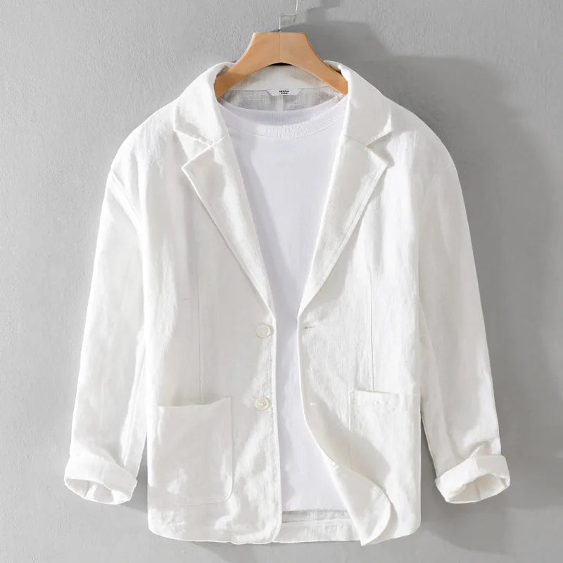 Men's Casual Linen Jacket | Men | Lightweight Linen Blend | Smart Casual | Steven & Levon