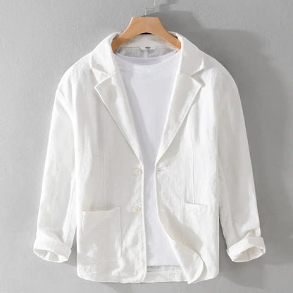 Men's Casual Linen Jacket | Men | Lightweight Linen Blend | Smart Casual | Steven & Levon