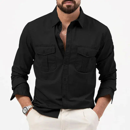 Men’s Casual Button Up Shirt | Men | Long Sleeve Cotton Blend | Relaxed Fit Everyday Shirt | Steven & Levon3