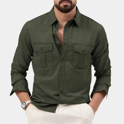 Men’s Casual Button Up Shirt | Men | Long Sleeve Cotton Blend | Relaxed Fit Everyday Shirt | Steven & Levon3