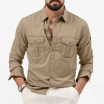 Men’s Casual Button Up Shirt | Men | Long Sleeve Cotton Blend | Relaxed Fit Everyday Shirt | Steven & Levon3